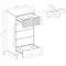 Manhattan Comfort Granville Tall 23.62 Narrow Dresser in Midnight Blue DR-5004 - alternate 4